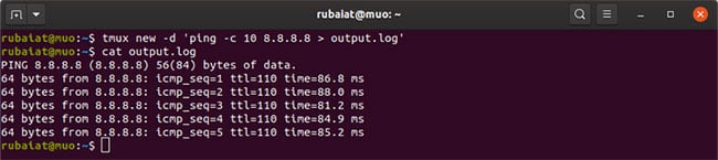 Chạy các lệnh Linux trong nền bằng Tmux