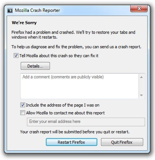 Mozilla Crash Reporter
