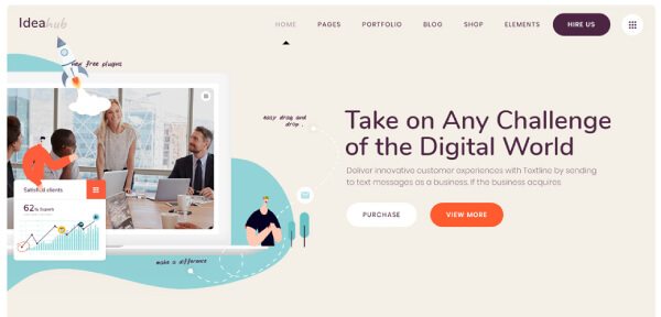 Mẫu giao diện web Ideahub 