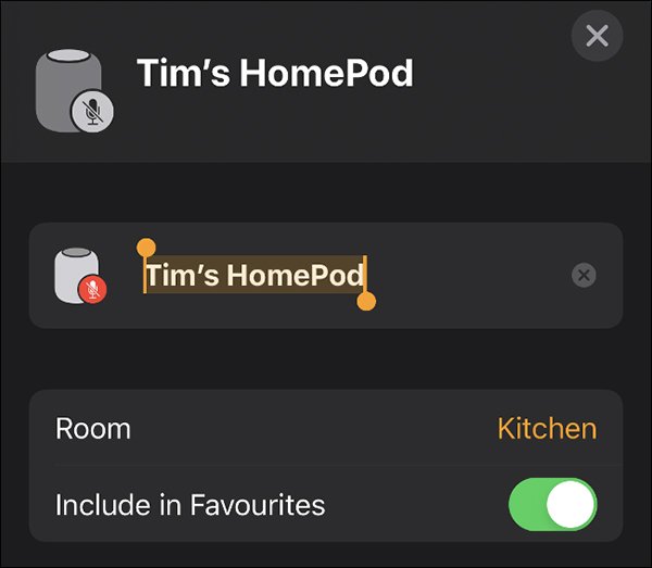 Đổi tên HomePod rất dễ dàng