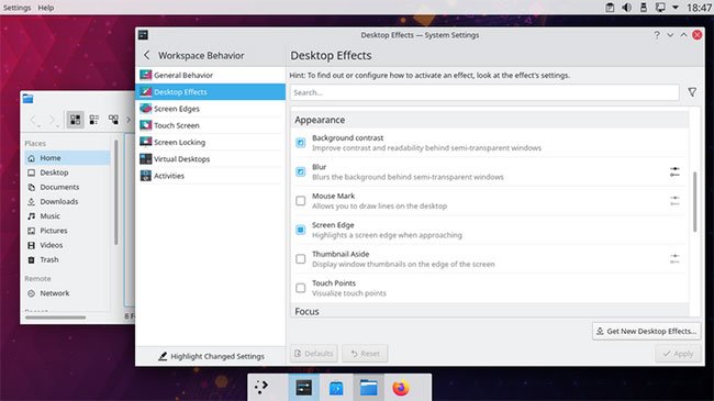 KDE Plasma có khả năng tùy chỉnh cao