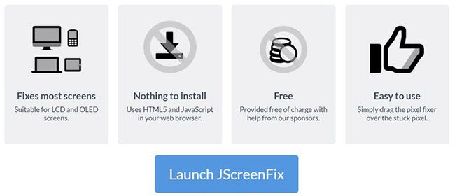 Nhấp vào nút Launch JScreenFix ở cuối trang