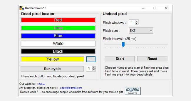 Công cụ Dead pixel locator
