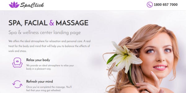 landing page spa