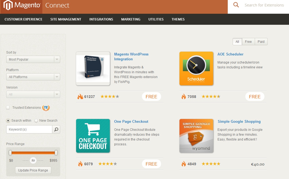 Sự khác nhau giữa Magento và WordPress