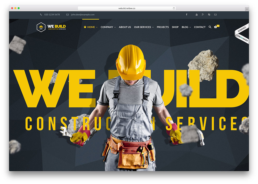 Mẫu thiết kế website xây dựng We Build