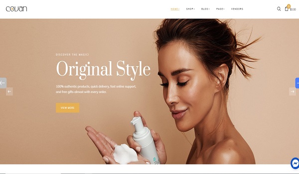 Mẫu giao diện thiết kế website bán hàng online