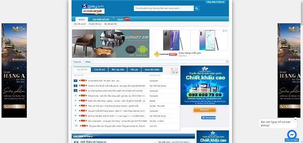 Mẫu thiết kế website rao vặt, thu hút, chuyên nghiệp