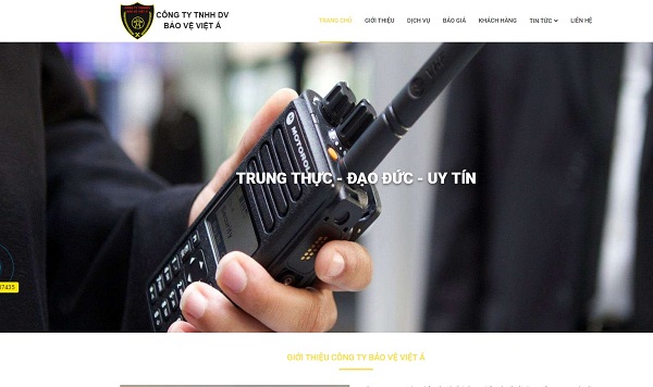 mẫu thiết kế website dịch vụ bảo vệ nổi bật