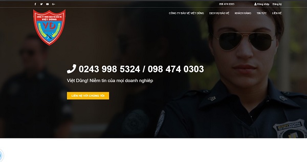 mẫu thiết kế website dịch vụ bảo vệ, an ninh nổi bật