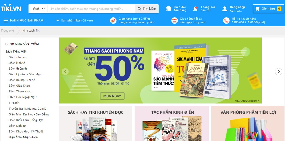 Các danh mục website