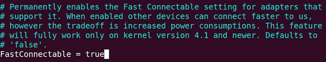 Bật Fast Connect