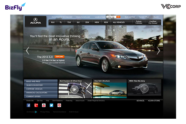 Những mẫu thiết kế website ô tô hiện đại