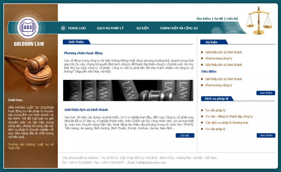 Các tính năng cơ bản khi thiết kế website công ty luật 