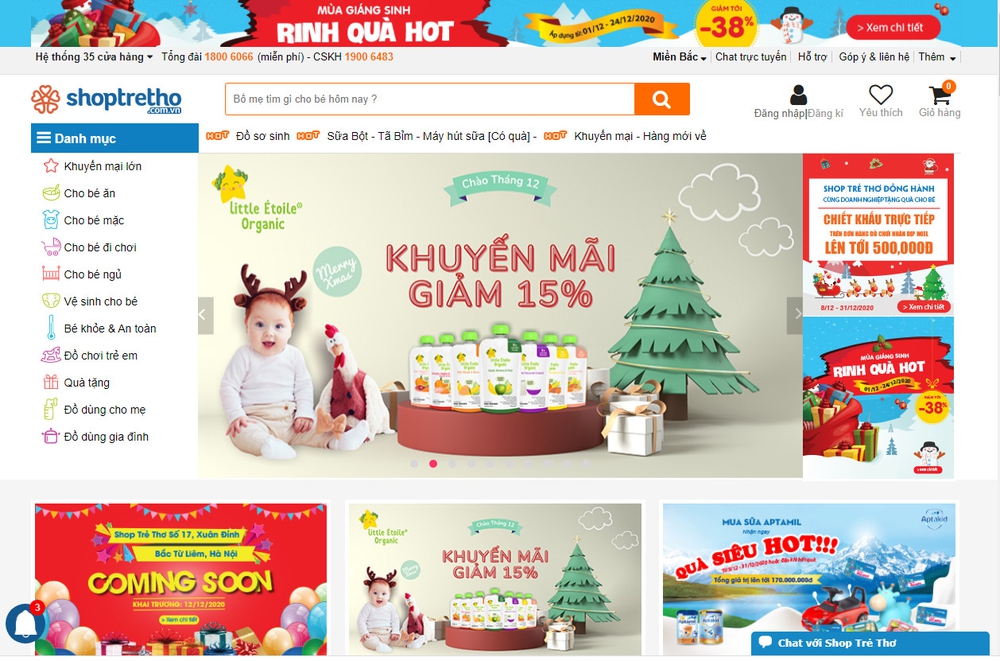 Một số mẫu thiết kế website mẹ và bé nổi bật, thu hút