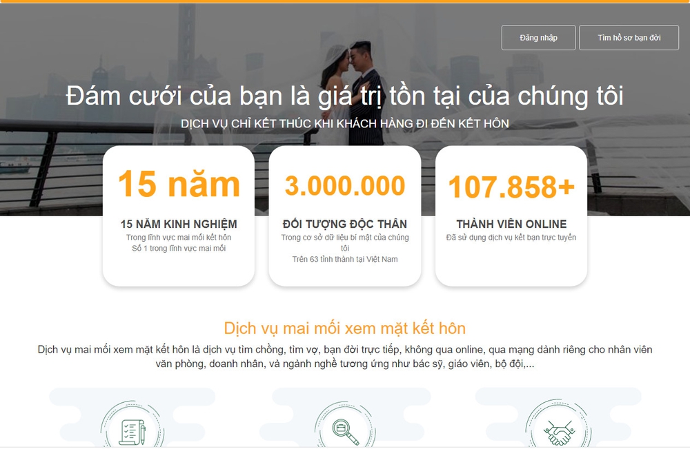 Một số mẫu thiết kế website dịch vụ hẹn hò ấn tượng 