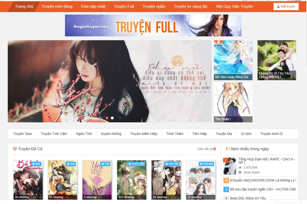 Các chức năng mà một website đọc truyện cần có? 