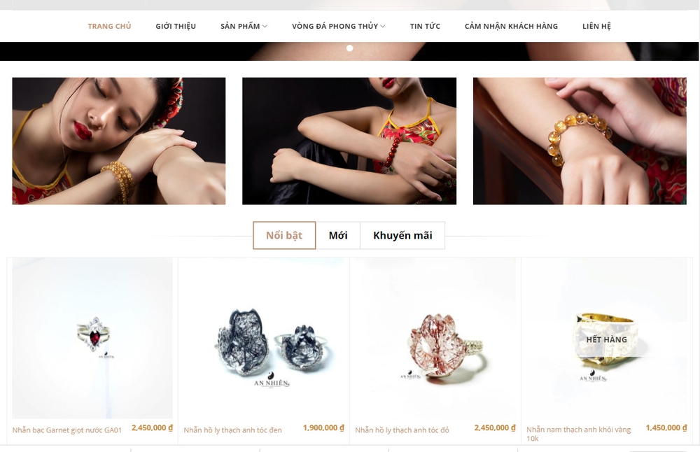 mẫu thiết kế website bán đồ phong thủy đẹp mắt 