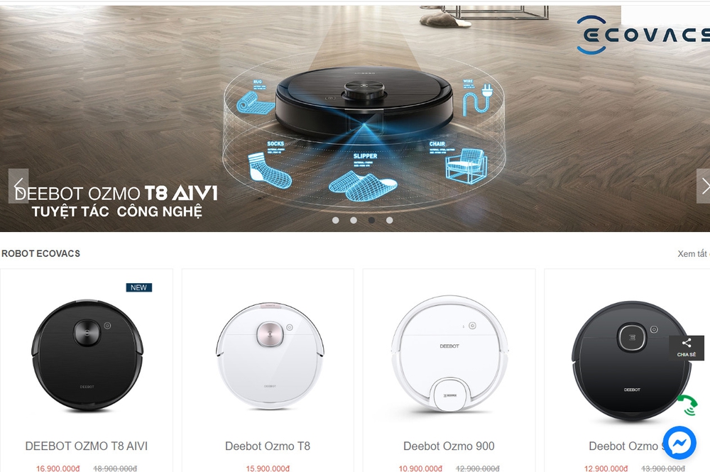 Dịch vụ thiết kế website robot hút mùi chuyên nghiệp