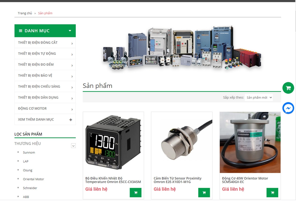 Các chức năng quan trọng khi thiết kế website thiết bị điện 