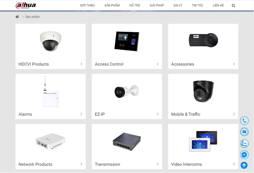 Các chức năng quan trọng khi thiết kế website bán camera
