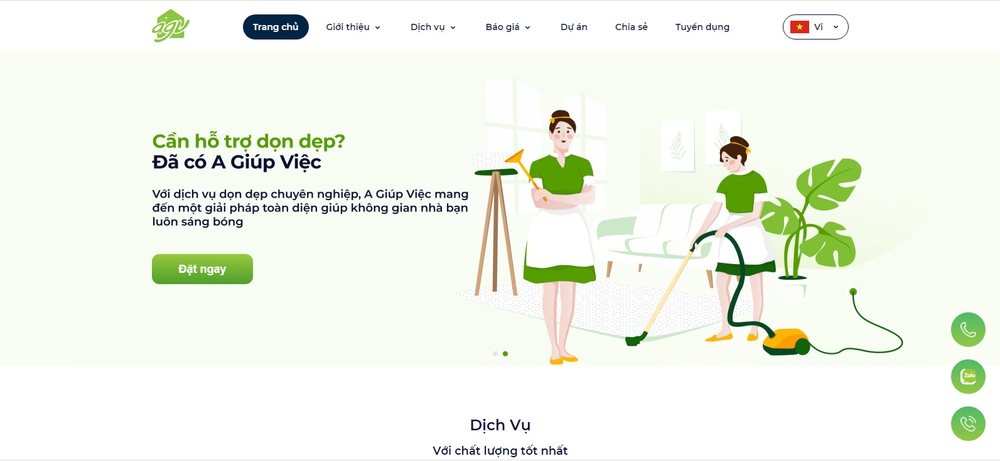 Thiết kế website dịch vụ giúp việc cần quan tâm gì