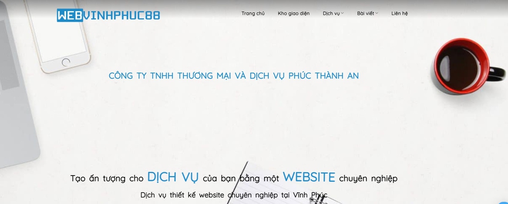 Dịch vụ thiết kế website tại Vĩnh Phúc chuyên nghiệp 