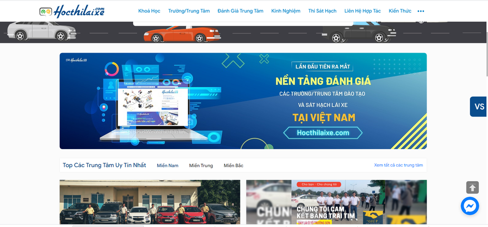 Một số mẫu thiết kế website trung tâm đào tạo lái xe nổi bật