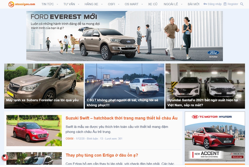  trang web ô tô lớn nhất 