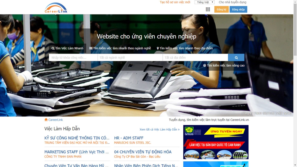 website tuyển dụng Careerlink 