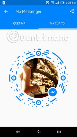 kết nối bạn bè trên Facebook Messenger bằng mã Code