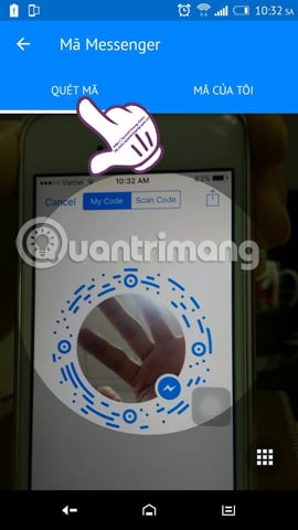 kết nối bạn bè trên Facebook Messenger bằng mã Code