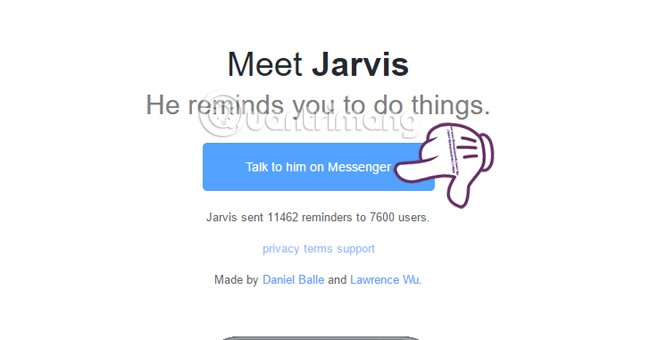 trợ lý ảo nhắc việc Jarvis