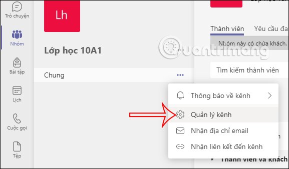 Quản lý kênh