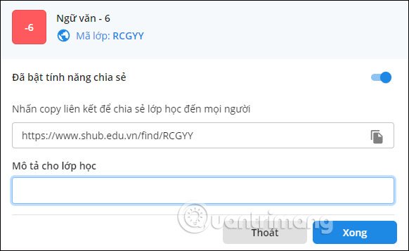 Link lớp học 