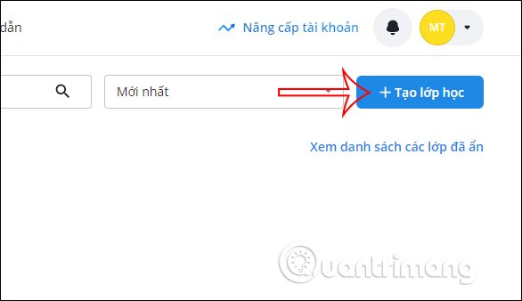 Nút tạo lớp