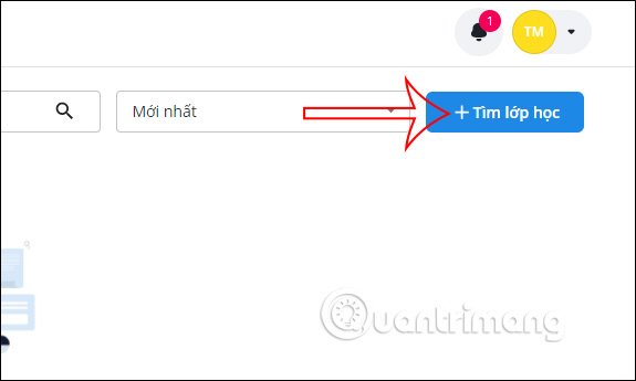 Tìm lớp học 