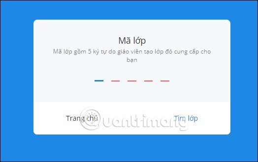Nhập mã lớp học