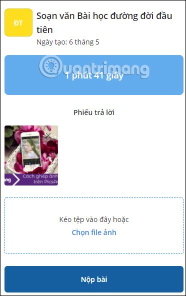 Nộp bài tập 