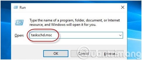 Nhập taskschd.msc