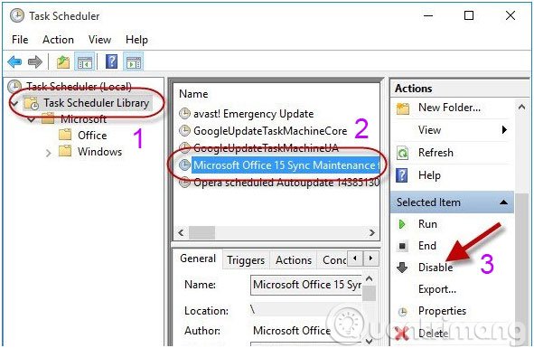 Vô hiệu hoá Microsoft Office 15 Sync Maintenance 