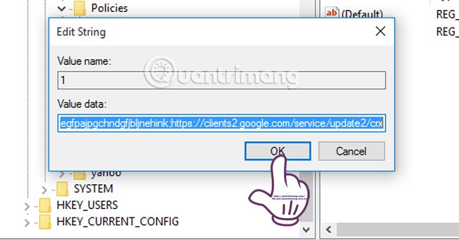 Chống gỡ bỏ extension cài đặt trong trình duyệt