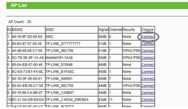 Nhấp vào nút Connect