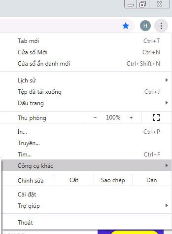 Bấm vào “Công cụ khác”