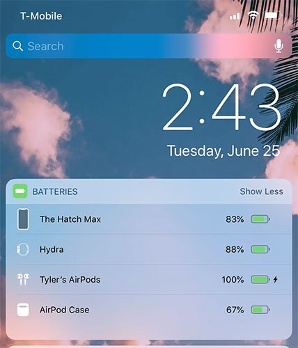Cách xem tuổi thọ pin của AirPods từ màn hình khóa
