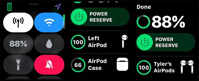 Kiểm tra thời lượng pin của AirPods từ Apple Watch