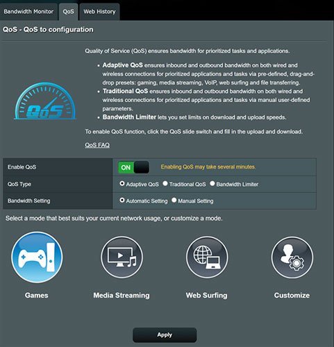 Cấu hình Adaptive QoS trên router Asus