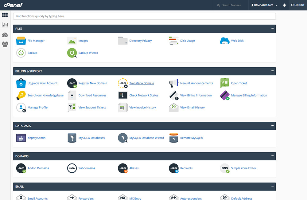Ứng dụng của Cpanel