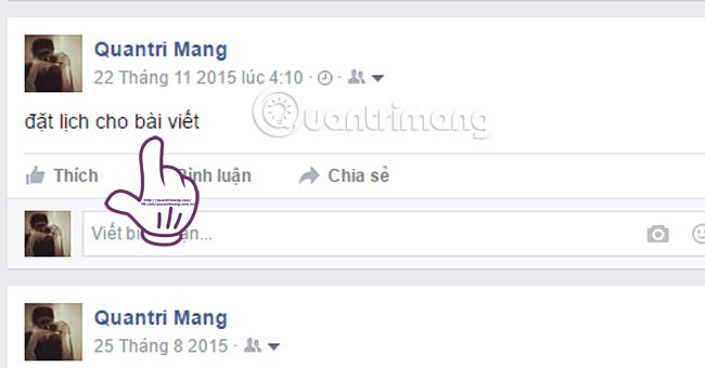 Facebook đã cho phép thêm ngày giờ vào trạng thái