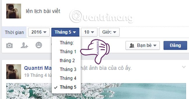 Facebook đã cho phép thêm ngày giờ vào trạng thái